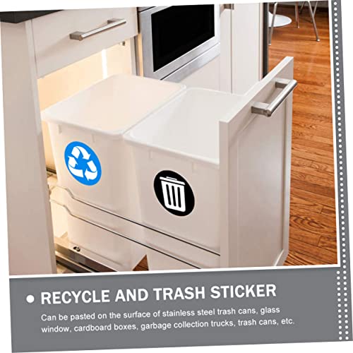 Предиво 1 Поставете Етикета За Класификација На Отпад Контејнери Налепници Лепило Ѓубре Повторна Употреба Лого Самолепливо Рециклирање
