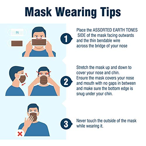 Wecare совпаѓање на возрасни и деца за еднократна употреба маски за маски - индивидуално завиткани 50 пакувања - избрани маски за печатење на