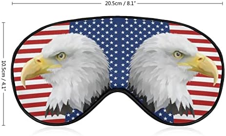 Американски знаме орел меки маски за очи со прилагодлива лента лесна удобна слепило за спиење