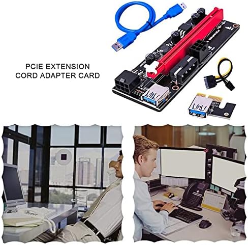 Конектори најновиот VER009 USB 3.0 PCI -E Riser Ver 009S Express 1x 4x 8x 16x Extender PCIe Riser Adapter картичка SATA 15pin до