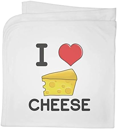 „Јас го сакам сирењето“ памучно бебе ќебе / шал
