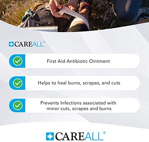 Careall 1oz Бацитрацин антибиотик цинк маст. Маст од прва помош за да се спречат и лекуваат инфекции за мали намалувања, стружења