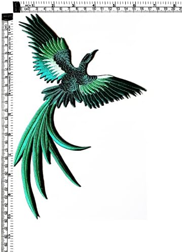 Кленплус. Голем Голем Џамбо Феникс Феникс Птица Зелена Лепенка Везена Значка Железо На Шие На Амблем За Јакни Кошули Облека Налепница Уметност