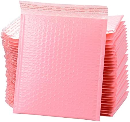 50 парчиња Меур Поштар мат плик торба мејлери пакување кеси за бизнис Наредени поли Мејлер Само Печат Кеси Црна Розова Мода
