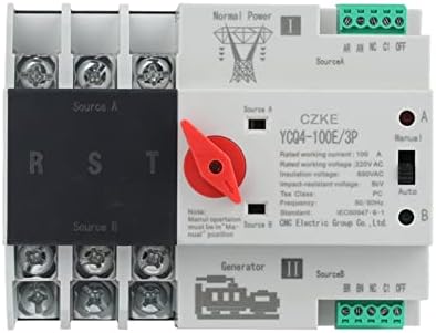 NEYENS ICQ4-100E/3P Автоматски Прекинувач За Пренос СО Двојна Моќност 220V AC 8kA Din Железнички Прекинувачи Прекинувачи НЕПРЕКИНАТА Моќност
