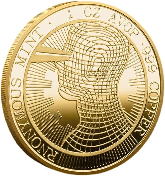 Нови 40мм * 3мм Глава Биткоин Виртуелна Монета Дигитална Валута Комеморативна Монета Метални Занаети Златници Сребрени Монети Колекционерски