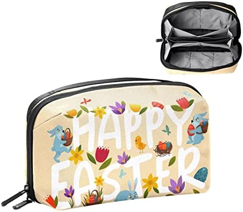 Цветни Среќен Велигденски Поздрав-01 Торба За Шминка За Чанта Пренослива Торба За Организатор На Патувања За Тоалети Торба За Убавина