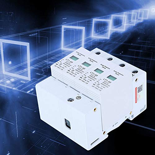 4P LT1‑40 Surge, Заштитни модули Апарати 4P Surge Protector4p Заштитник 40Ka Фотоволтаичен Houselow напон Arrester бело