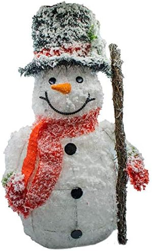 Tinsel Time Floted Tinsel Snowman со 30 LED диоди