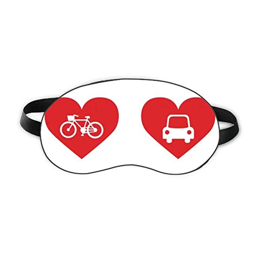 Велосипед автомобил црвено срце шема за спиење на очите штит мека ноќно слепило на сенка