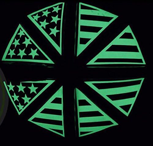 Indifire® Американско знаме круна на налепница на шлемови, рефлексивни и фотолуминисцентни