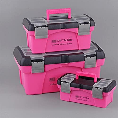 Кутии за алатки за алатки Коауус Преносна алатка за алатки Пластично складирање розово внатрешно слој алатки за компоненти на алатки