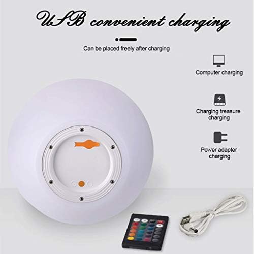 Cotclo -nordic LED мека светлина далечински управувач топка стаклена ламба за постела Едноставна лесна декор за домашна стоење на светлина