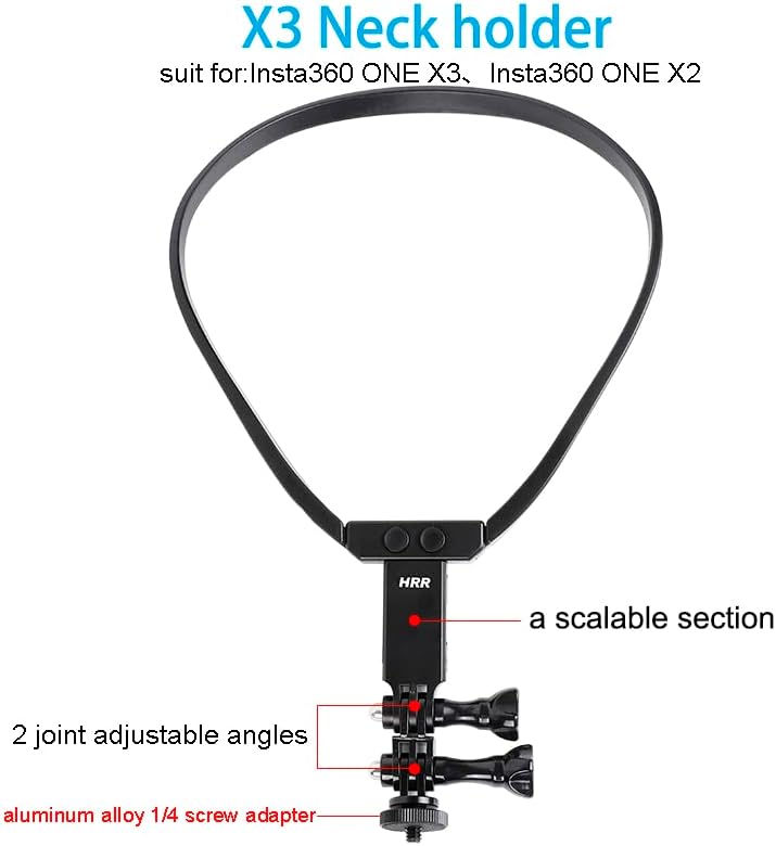 Полкинг лента за глава за монтирање на селфи држач за вратот за монтирање за insta360 x3/x2/x, компатибилен со GoPro Hero 10, Hero 9, 8, 7, 6,