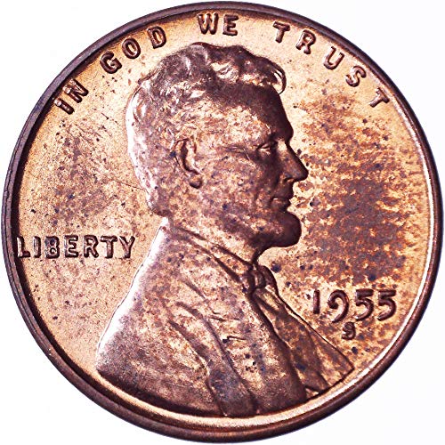 1955 S Линколн пченица цент 1C за нециркулирани