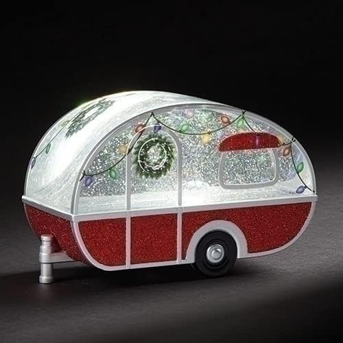 Божиќ од Роман АД, колекцијата на конфети литс, 8,25 W LED трејлер за лесен трејлер на конфети, фенер, снежен глобус, декор за домашен терен, Дедо