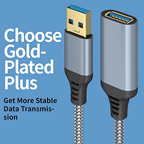 Tianle USB 3.0 Продолжен кабел 1M/3.3FT, USB 3.0 Машко до женско USB Extender LEAD 5GBPS Пренесување на податоци со голема брзина