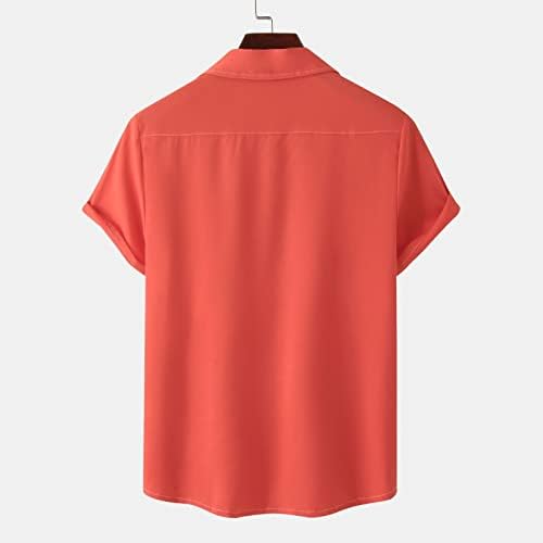 Менс ватирана џемпер ладно копче до кошули Стилски маици за мажи Алоха кошула машки кошули и врвови лето
