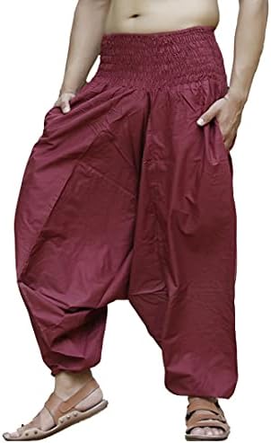 Сарјана ракотворби за мажи жени унисекс памук харем панталони јога баги Genени бохо панталони