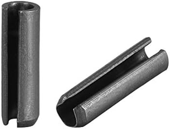 Uxcell Slotted Spring Pin - 6mm x 25mm обичен финиш 65mn комплет за асортиман на ролни за мали машински проекти 100 парчиња