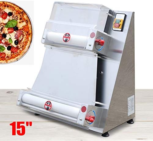 Fichiouy 4-16 Автоматско комерцијално тесто за пица, валјак, не'рѓосувачки челик пециво за тесто за правење комерцијални ролери за