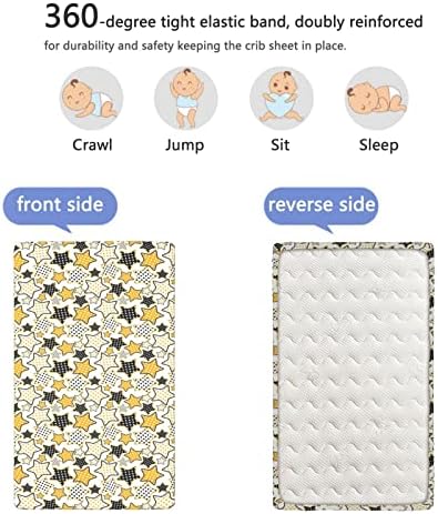 Тематски тематски вграден лист за креветчиња, стандарден сад за садови за креветчиња ултра мек материјал-бебешки креветчиња