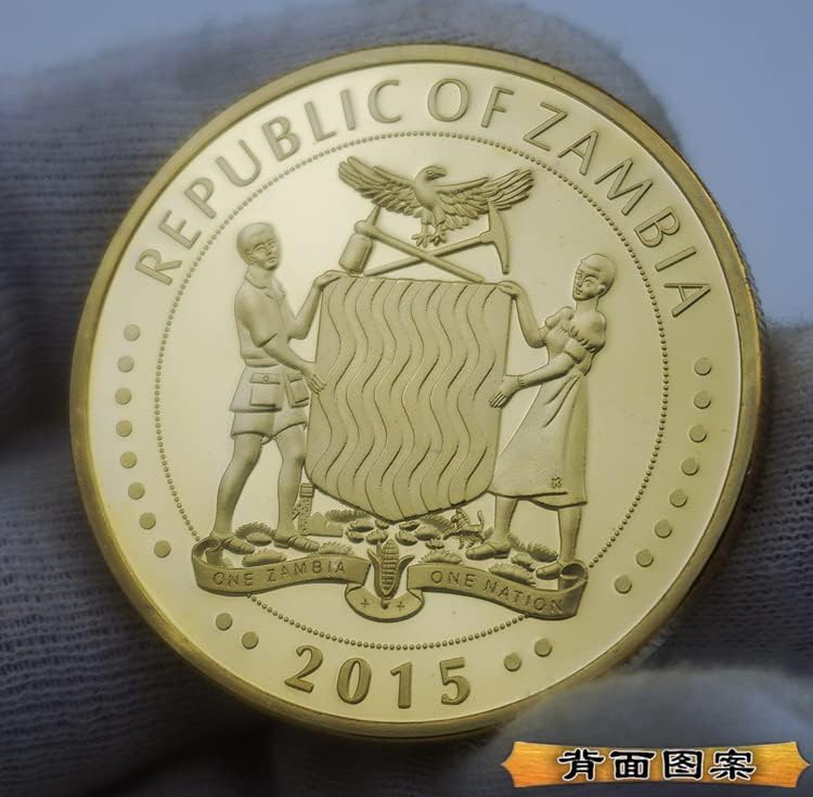 Африкански Замбија комеморативни монети Дијамант Бафало златни монети диви животни африкански биволи комеморативни монети девизни валути