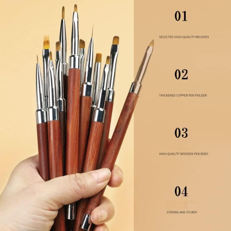 Сликање пенкало гел за нокти дизајн 3Д гел полски маникир ултра-тенка линија цртање пенкало за сликање со врежана алатка за пенкало за четка