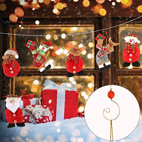 Божиќни украси куки злато и црвено брадавица куки за Божиќни украси за Божиќна декорација