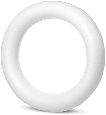Г-н Пен-пена форма на венец, 12 инчи, голем прстен од пена, круг од пена, полистиренска пена, тркалезна пена за занаети, форма на венец за