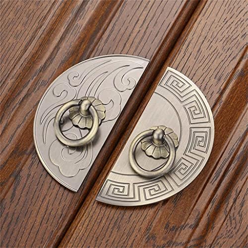 FZZDP 2PC Класични копчиња за антички врати на вратата Полуаклирска рачка бронзена фиока влече мебел за кабинет за европска облека