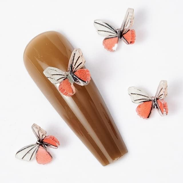 20 парчиња/многу мешавини бои смола пеперутка 3Д тродимензионална пеперутка DIY накит за украси за украси за нокти додатоци за дизајн -))