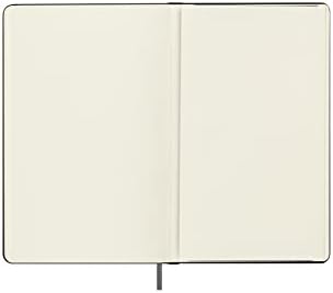Паметна тетратка со тврда покривка на Молескин, управувана/наредена, голема црна боја