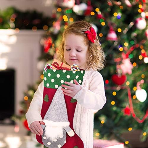 Toyvian Christmas Shating Setter од 3, 19,6 Голем Божиќно чорап вреќа, декорација на дрво Деца возрасни Божиќ украс бонбони торбичка