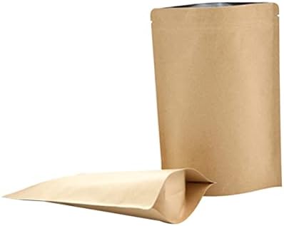 Луксузни Кафеави Крафт Кеси Торба За Заклучување За Складирање Храна Торбичка За Самозапечатување Торбичка За Пакување Крафт Торбичка