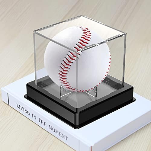 Кку Бејзбол Витрина, Надграден Држач За Бејзбол Чиста Кутија За Прикажување Топка, Кутија Со Официјална Големина Заштитена Со УВ Бејзбол,