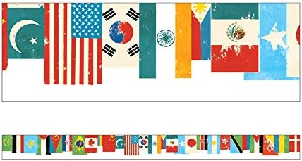 Карсон Делоса Сите се добредојдени знамиња на светските граници на табла, 36 стапки на лушпи на светски знамиња граници за билтени,