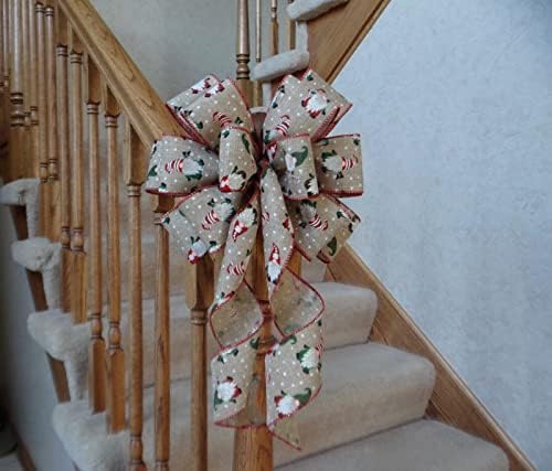 Hidoli Божиќни лакови за венци, рачно изработени лакови за поштенско сандаче, лакови за елка, лакови од 10 широки гноми, декорација
