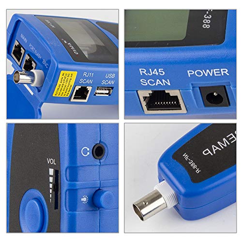 NOYAFA PP1888 NF-388 FOME Multipursue Network Cable Tester Tracker со 8 екстремитети за екстремитети за тест Ethernet LAN телефон