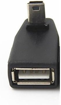 УСБ -тип А женка до мини USB машки OTG 90 аголен аудио адаптер