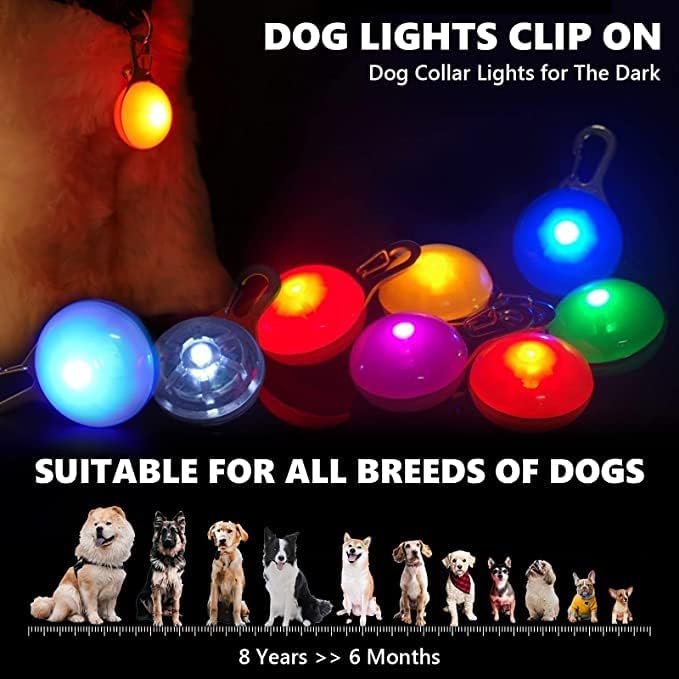 LED јака од кучиња светло -светло за кучиња за кучиња за кучиња јака за прицврстување на кучиња за кучиња за ноќно одење и кампување