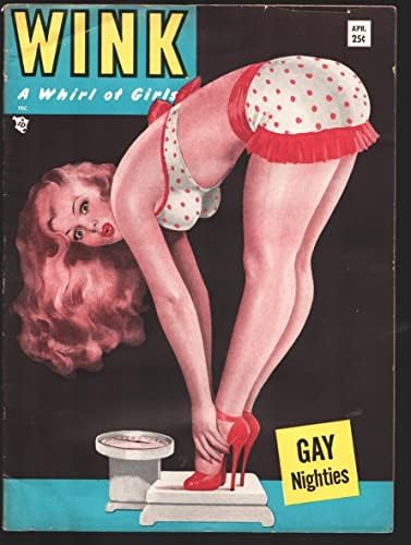 Намигнување 4/1955 - питер дрибен стил пин капак-Костими за Капење-шоу девојки-чорапи-чизкејк Пикс-Бети Бети Пејџ-Мерилин-ВГ