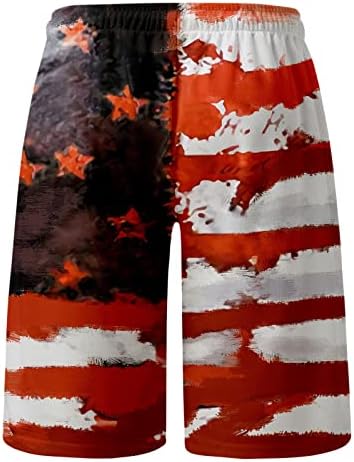 ЗДДО ДЕН ДЕН Одборот за мажи, Американско знаме печати сурфање шорцеви на плажа летни патриотски стебла за пливање