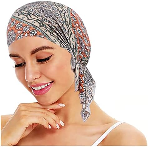 2 пакувања пред врзана шамија на хемо -глава, капаче за капакот на черепот Beanie за глави за глава, бандана за жени за опаѓање на косата…