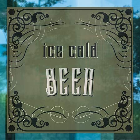CGSignLab | Ледено ладно пиво -викторијански готски прозорец се држеше | 24 x24