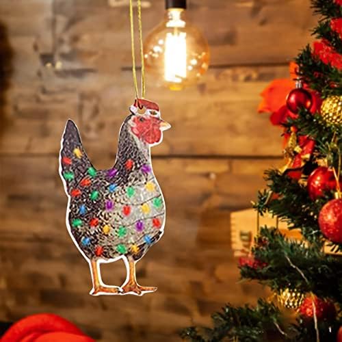 Дрво Божиќ Божиќно украс за пилешко персонализиран птици украси Производ за семејни декорации за був, шамија декорација виси лизгачки пингвини