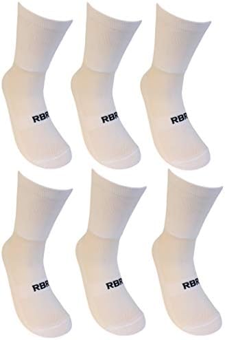 RBR велосипедизам што работи спортски чорапи мажи со големина 9-12 со голема видливост флуорестен 3 пакет