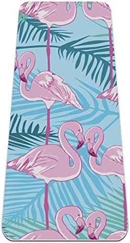 Siebzeh Flamingo Model Премиум густа јога мат еко -пријателска гума здравје и фитнес не лизгачки душек за сите видови на јога и пилатес