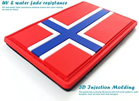 JBCD Norway Flag Patch норвешка тактичка лепенка - PVC гума кука и лепенка за прицврстување на јамка