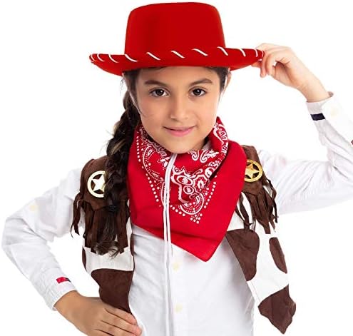 Детска капа за забави празници со црвена реквизит украси каубојски фустан од 1 парчиња бејзбол капачиња рипат стока